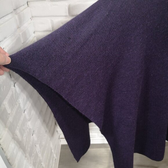 Peruvian Link Ladies Purple Poncho with Turtleneck Alpaca Collection - Picture 5 of 6